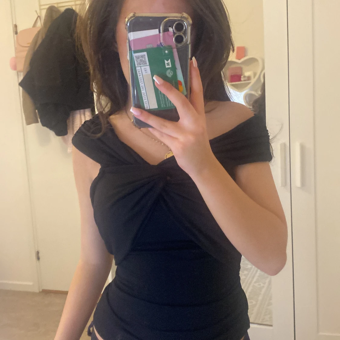 Svart offshoulder topp - 1