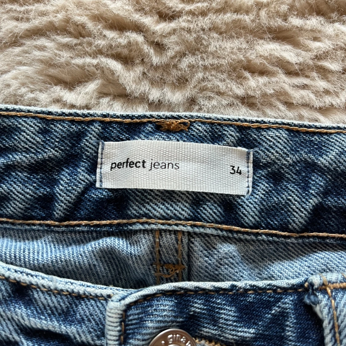 Blå straight jeans - 2