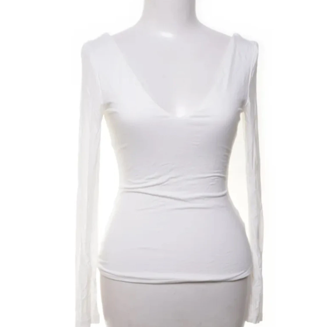 Vit långärmad topp