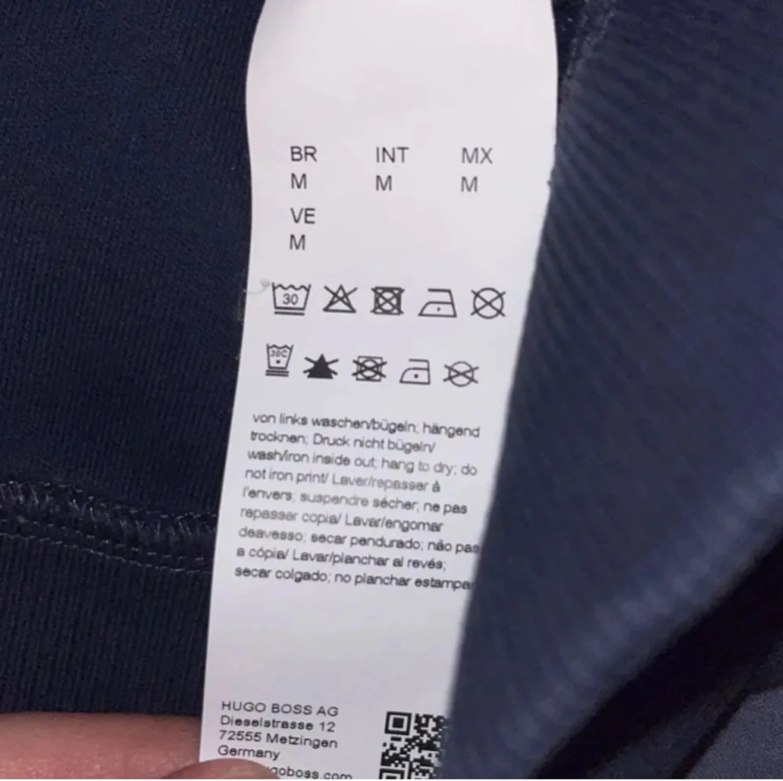 Blå hoodie från Hugo Boss med logga - 2
