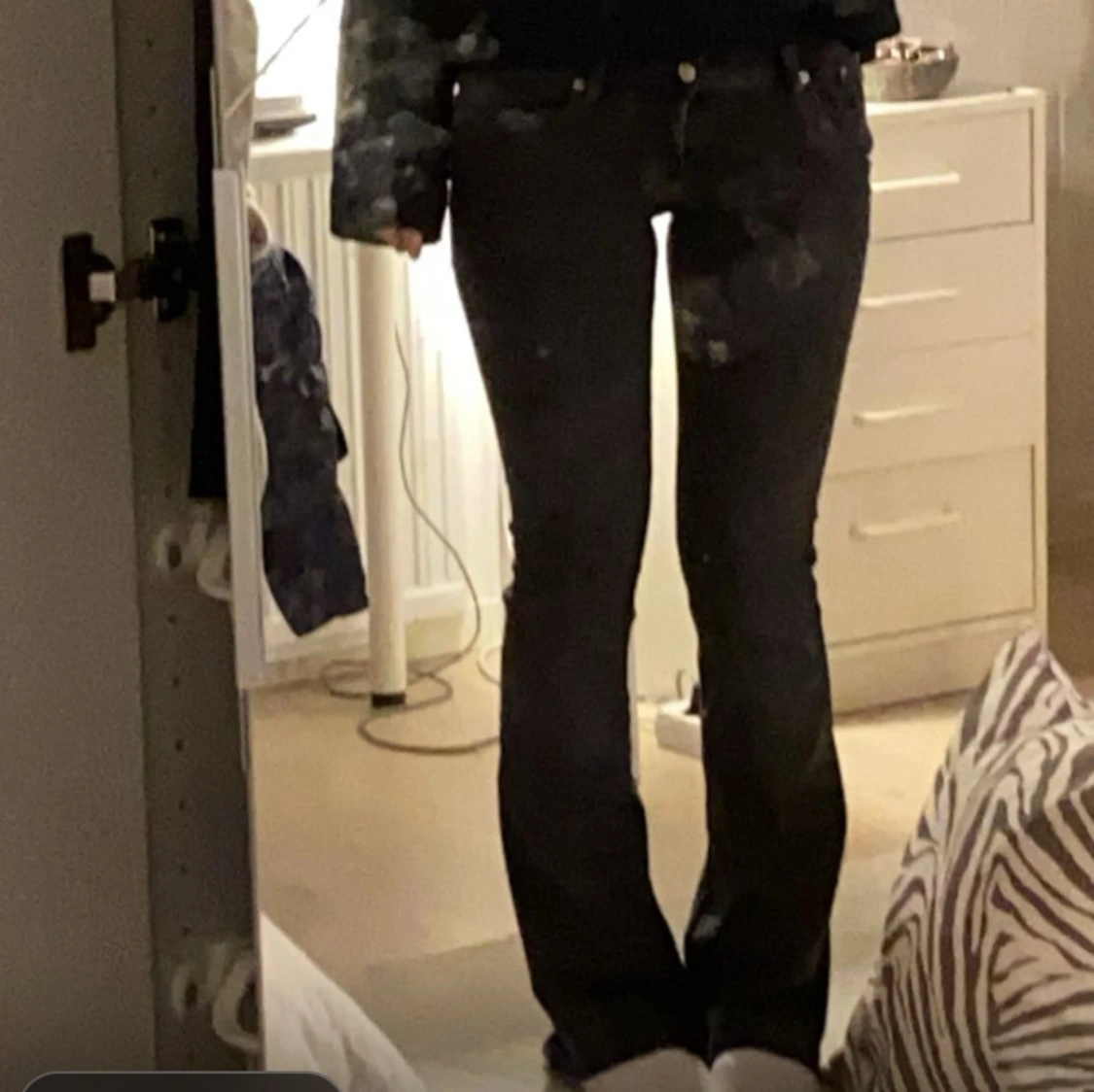 Svarta lågmidjade bootcut jeans lager 157 - 2