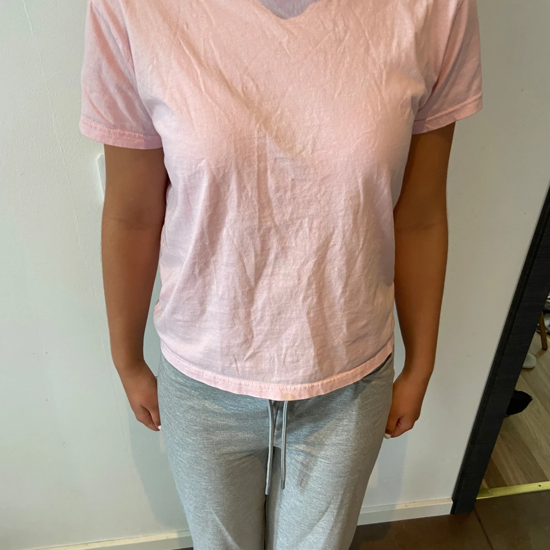 Ljusrosa basic t-shirt