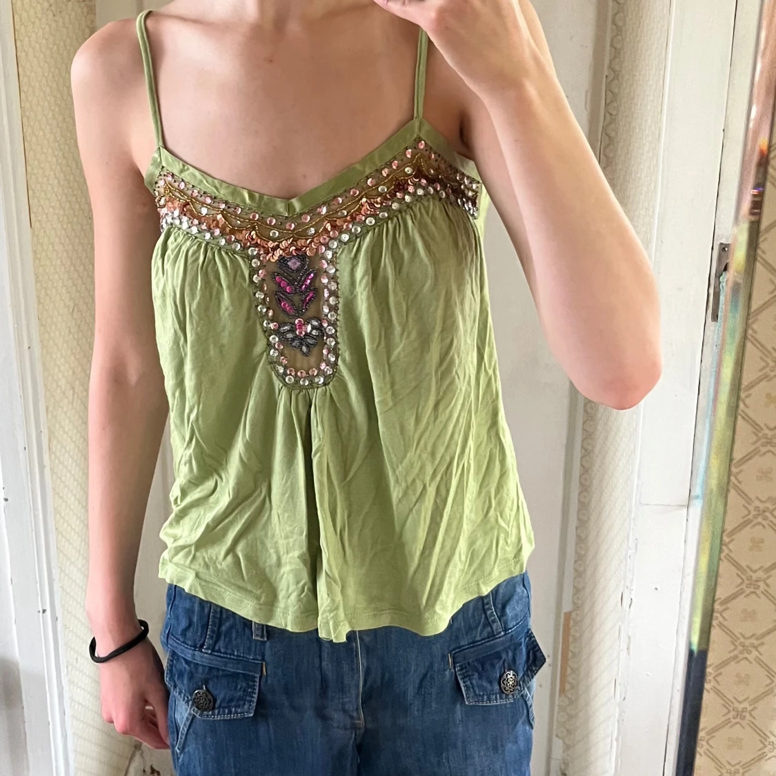 Grön paljettlinnetopp Soaked in Luxury - 1