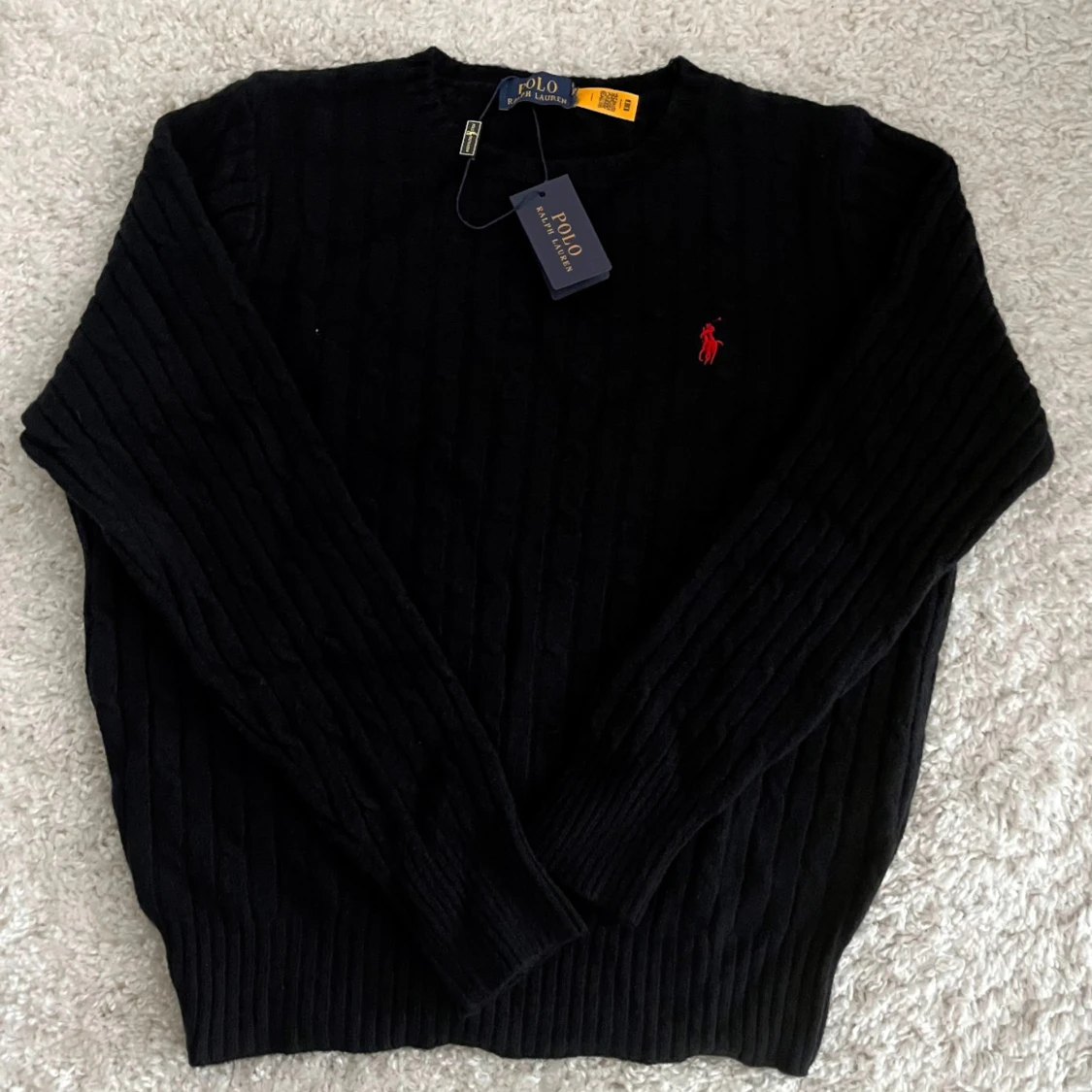 Svart stickad tröja Polo Ralph Lauren