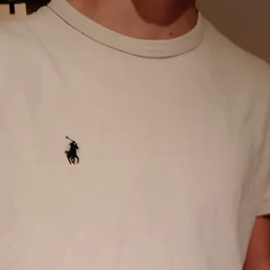 Vit t-shirt från Ralph Lauren - Säljer en klassisk vit t-shirt från Ralph Lauren med det ikoniska broderade logotypen på bröstet. T-shirten har en normal passform och är tillverkad i mjuk bomull. Perfekt nu när solen börjar titta fram och man vill ha en lite finare t-shirt! Nypris: 900kr❌️ Mitt pris: 300kr✅️          Priset är inte hugget i sten så skriv gärna vid minsta fundering!