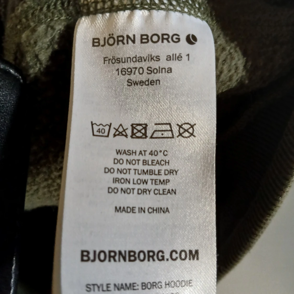Olivgrön hoodie från Björn Borg - 3
