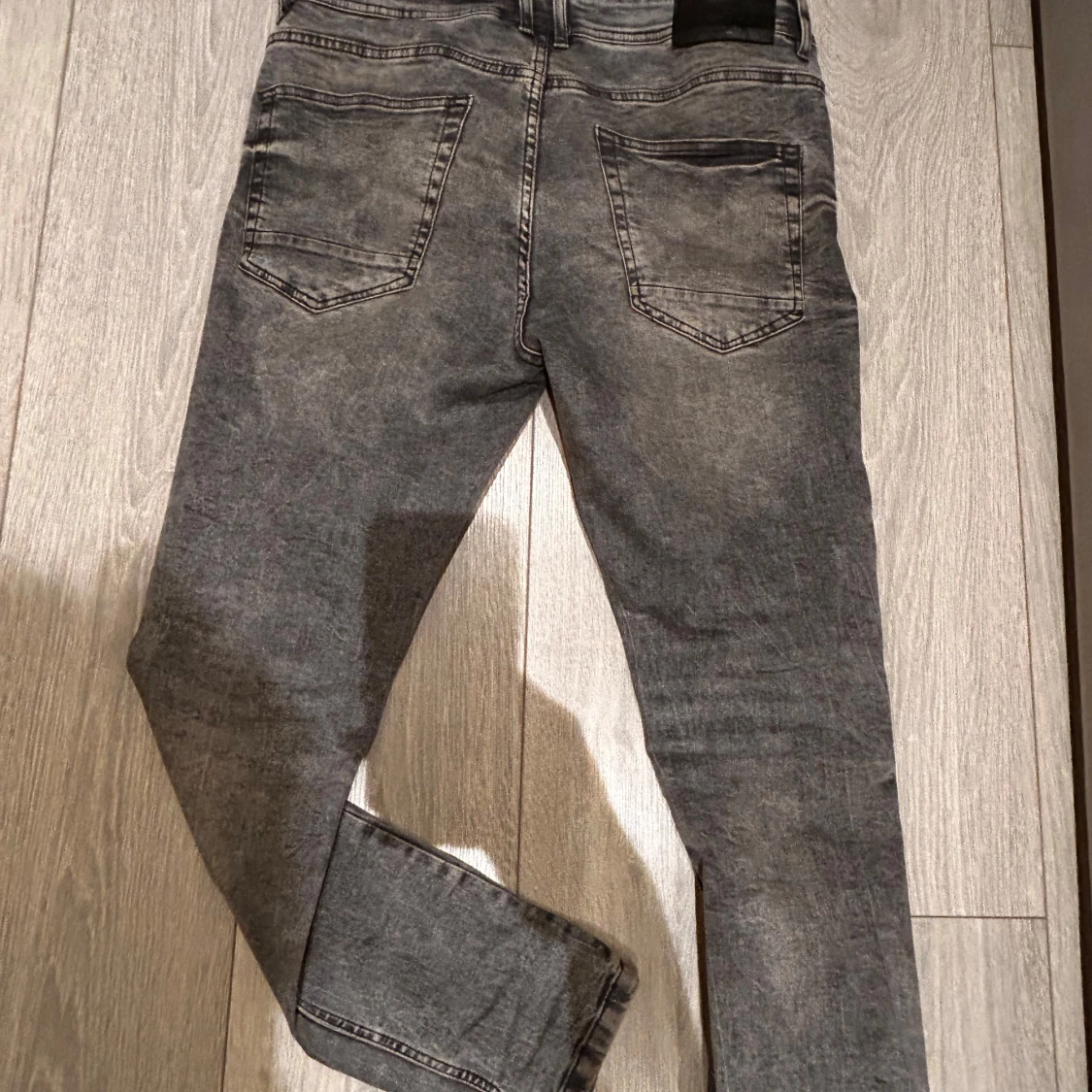 Grå slim jeans  - 2