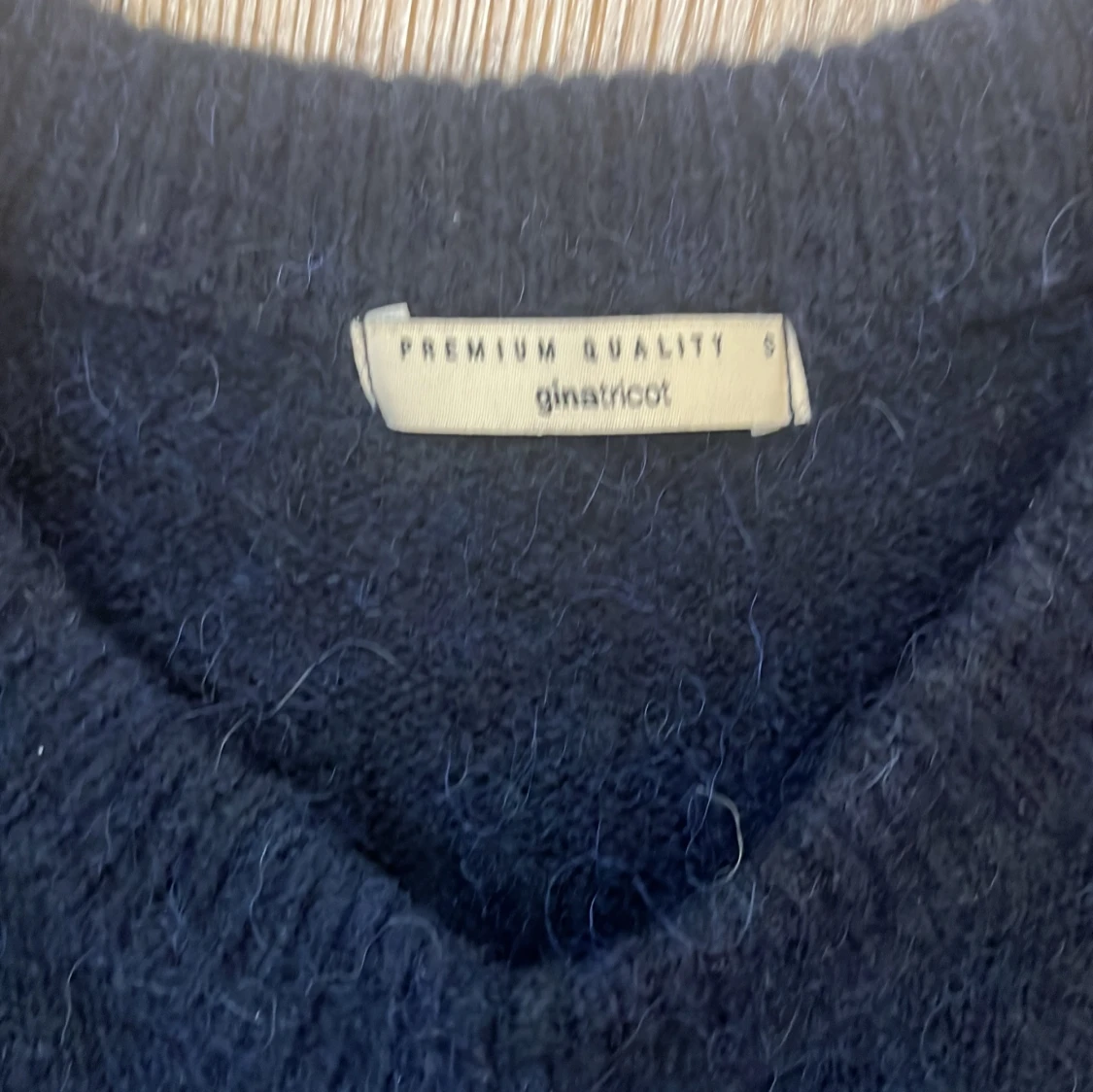 Marinblå stickad topp - 2