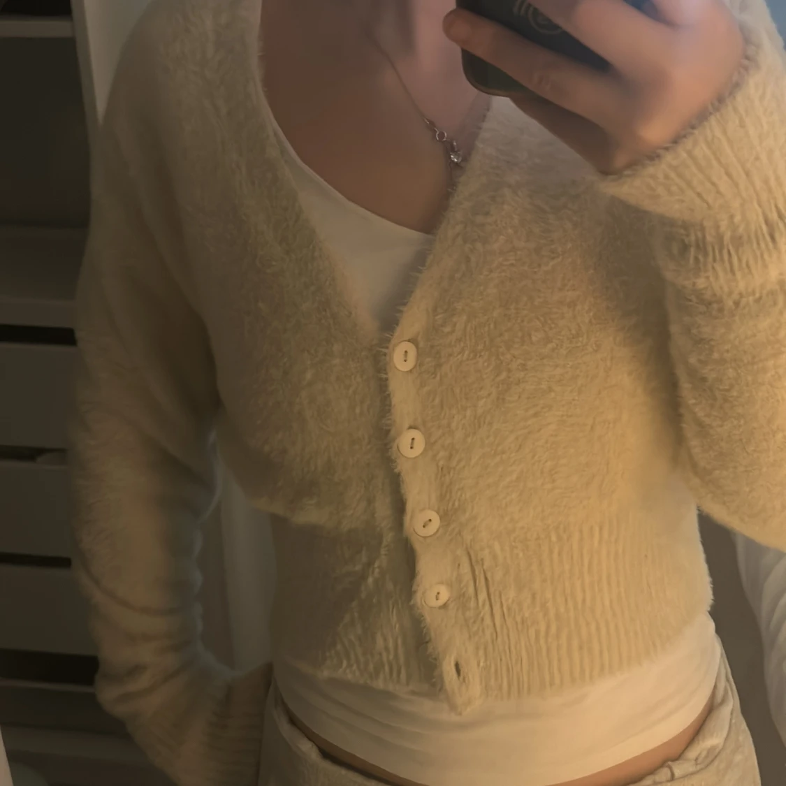 Beige kofta från Bershka