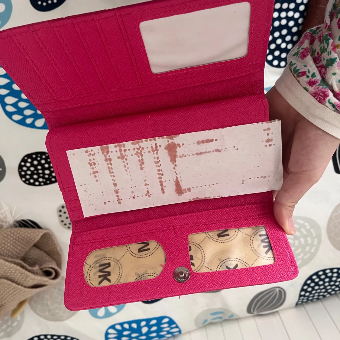 Brun och rosa plånbok från Michael Kors - 2