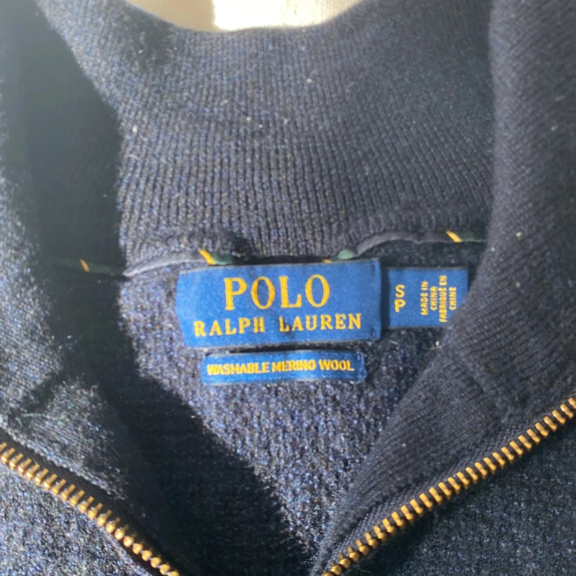 Marine blå Ralph Lauren half-zip sweater  - 2