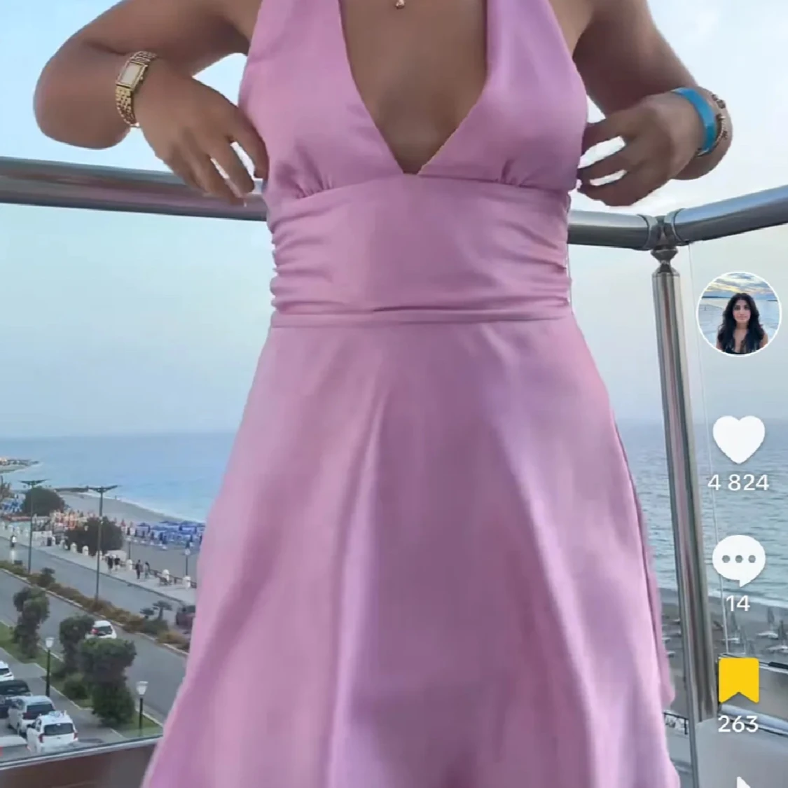 Zara satin klänning 