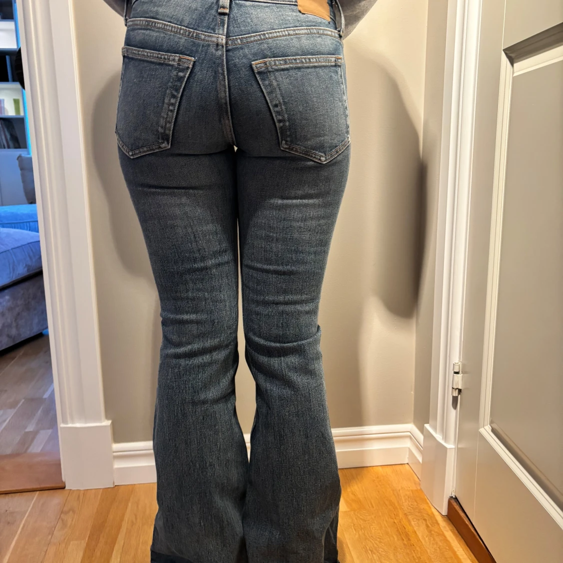 Blå bootcut jeans Weekday Flame - 2