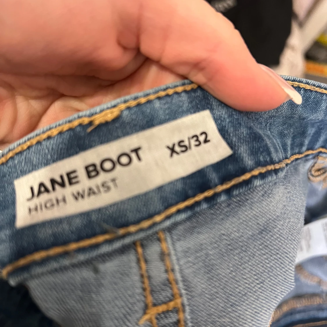 Blå bootcut jeans - 3