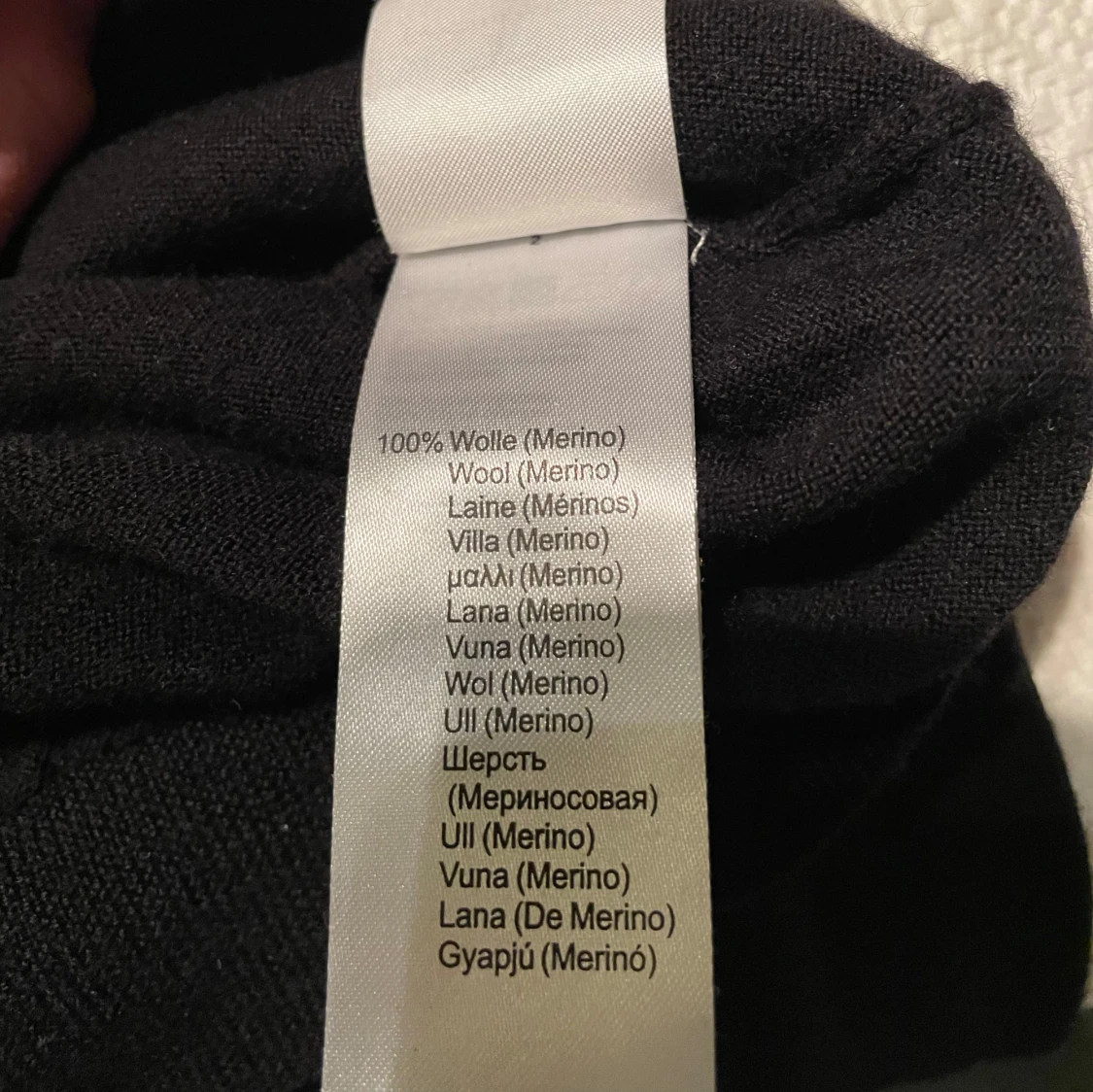 Svart merinoullströja - 3