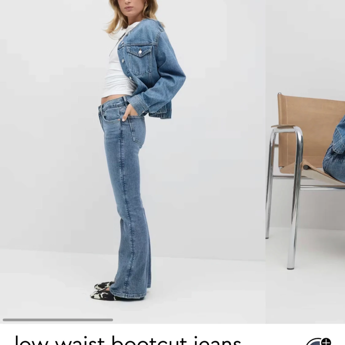 Blå bootcut jeans - 3