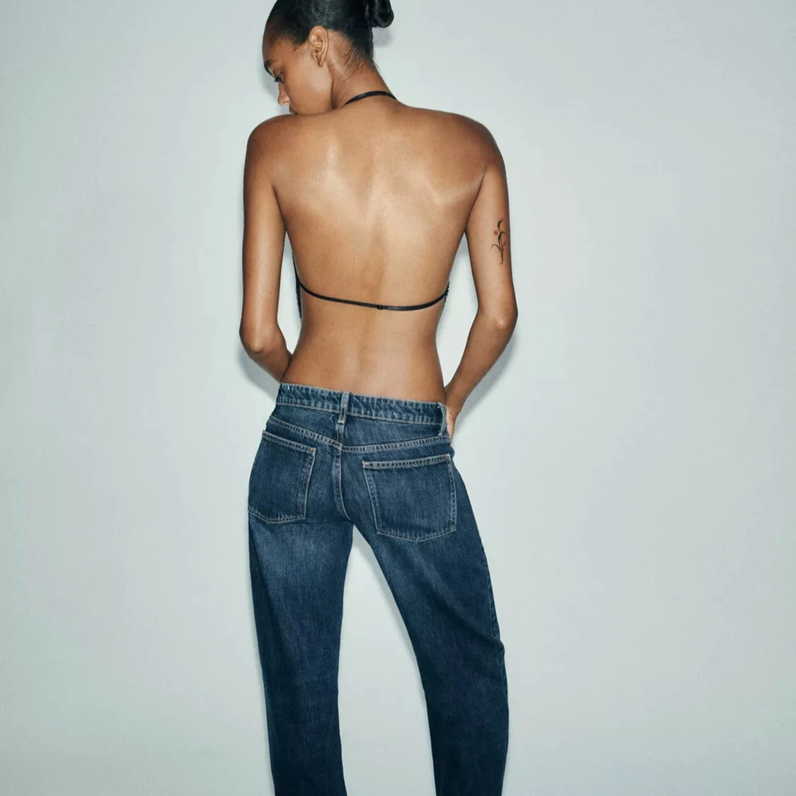 Blå Weekday Arrow jeans low waist - 1