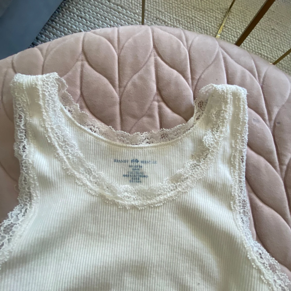 Vit ribbad linnetopp Brandy Melville - 3