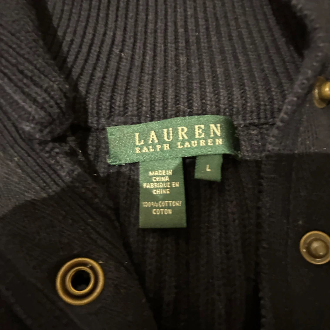 Mörkblå stickad tröja Ralph Lauren - 1