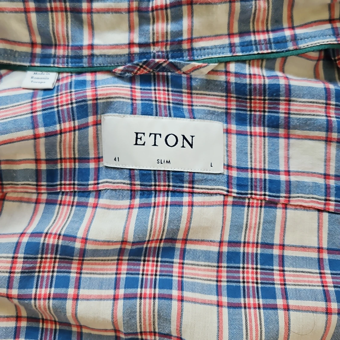 Rutig skjorta från Eton i bomull - 2