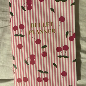 Bullet Planner - En snygg och färgglad bullet planner med körsbärsmotiv och rosa ränder. Perfekt för dig som vill organisera vardagen, planera mål eller skapa kreativa listor. 96 ark ger gott om plats för dina idéer och anteckningar. Passar perfekt för unga som vill ha koll på livet med stil.