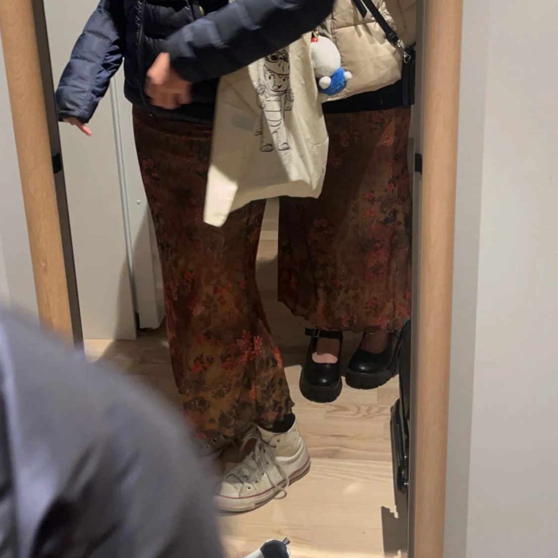 Blommig fairycore maxitjol i mesh - 1