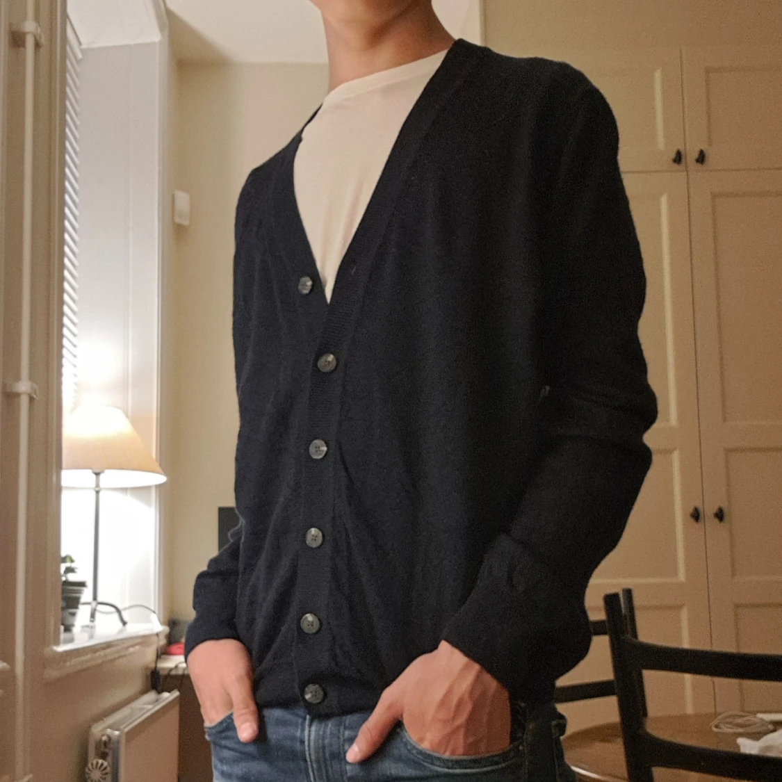 Mörkblå kofta från Joseph Abboud