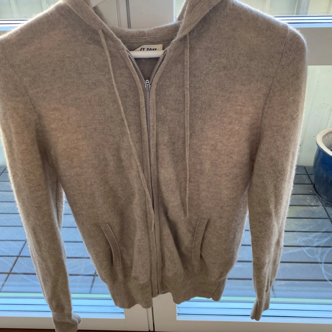 Beige Kashmir zip - 2