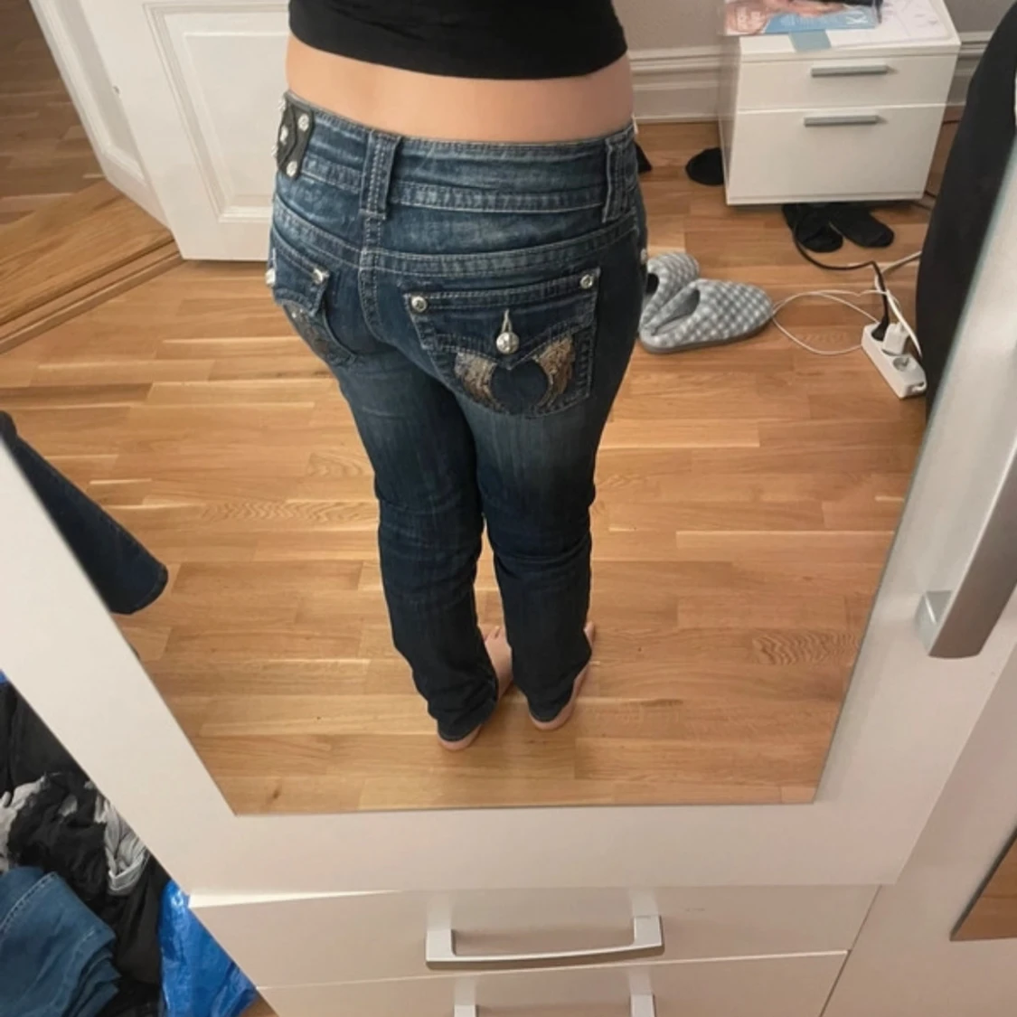 Lågmidjade miss me jeans - 4