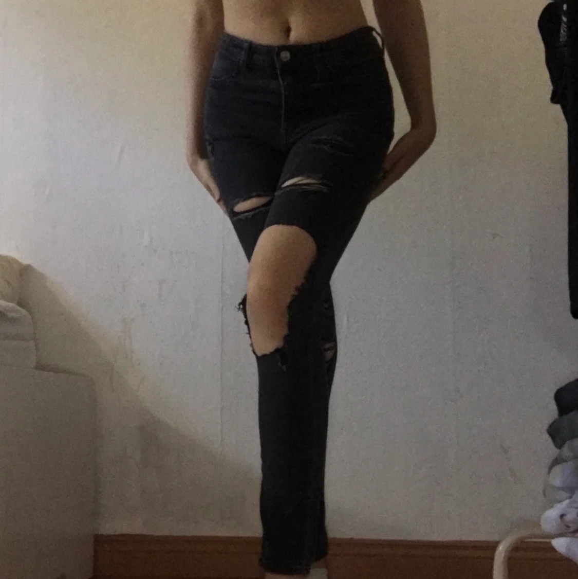 Ripped High Waisted Jeans