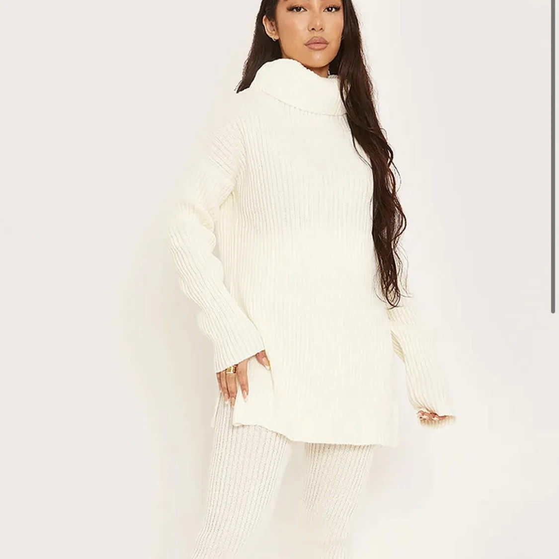 Stickat set vit - 90