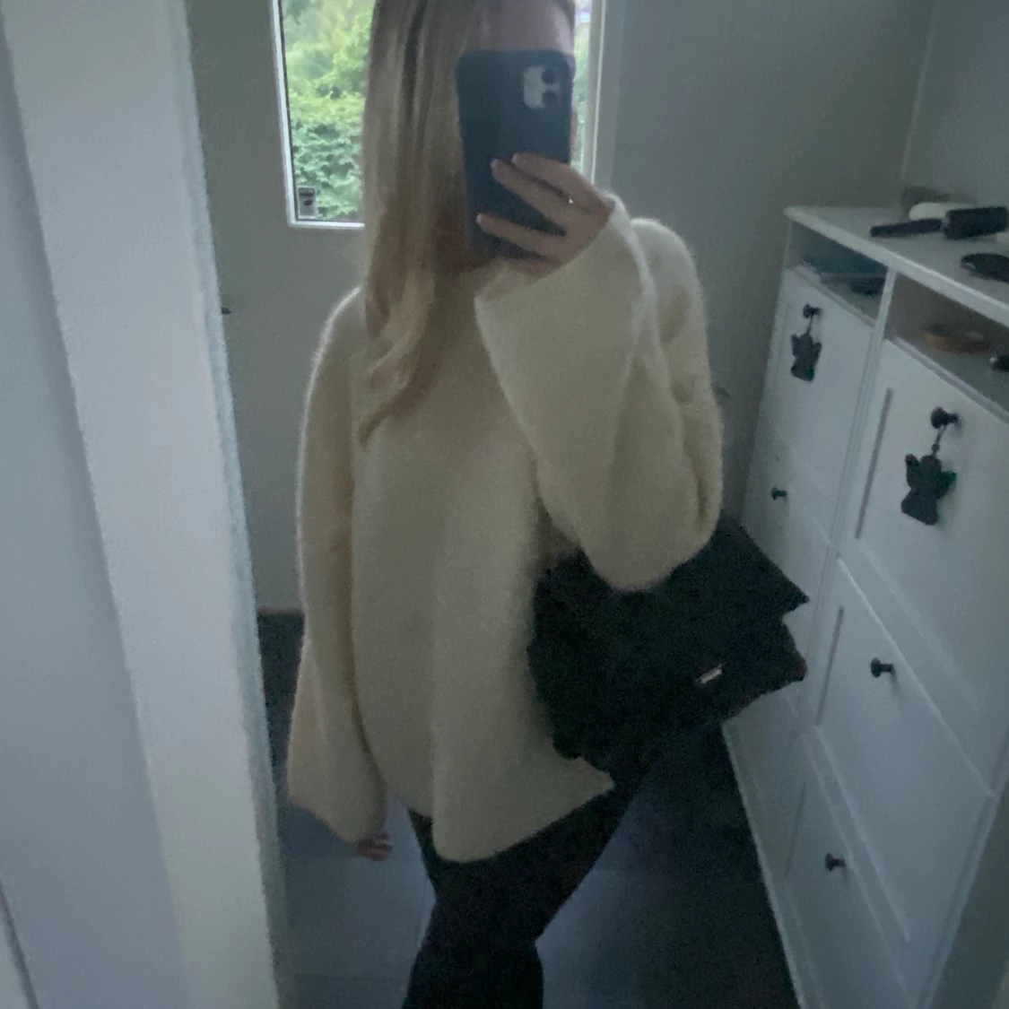 Stickad tröja i mohair - 90