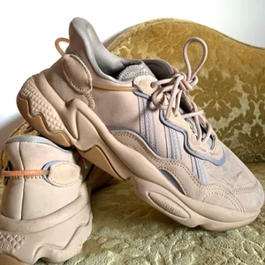 ADIDAS OSWEEGO - strl 40 - säljer dessa dunder dojjer då jag hatar beige.  köpta på & other stories hansa, malmö.  skorna är knappt använda, finns ngt svart streck på vänster sko, se bild. tror man kan få bort det om man försöker. annars perfecto. 