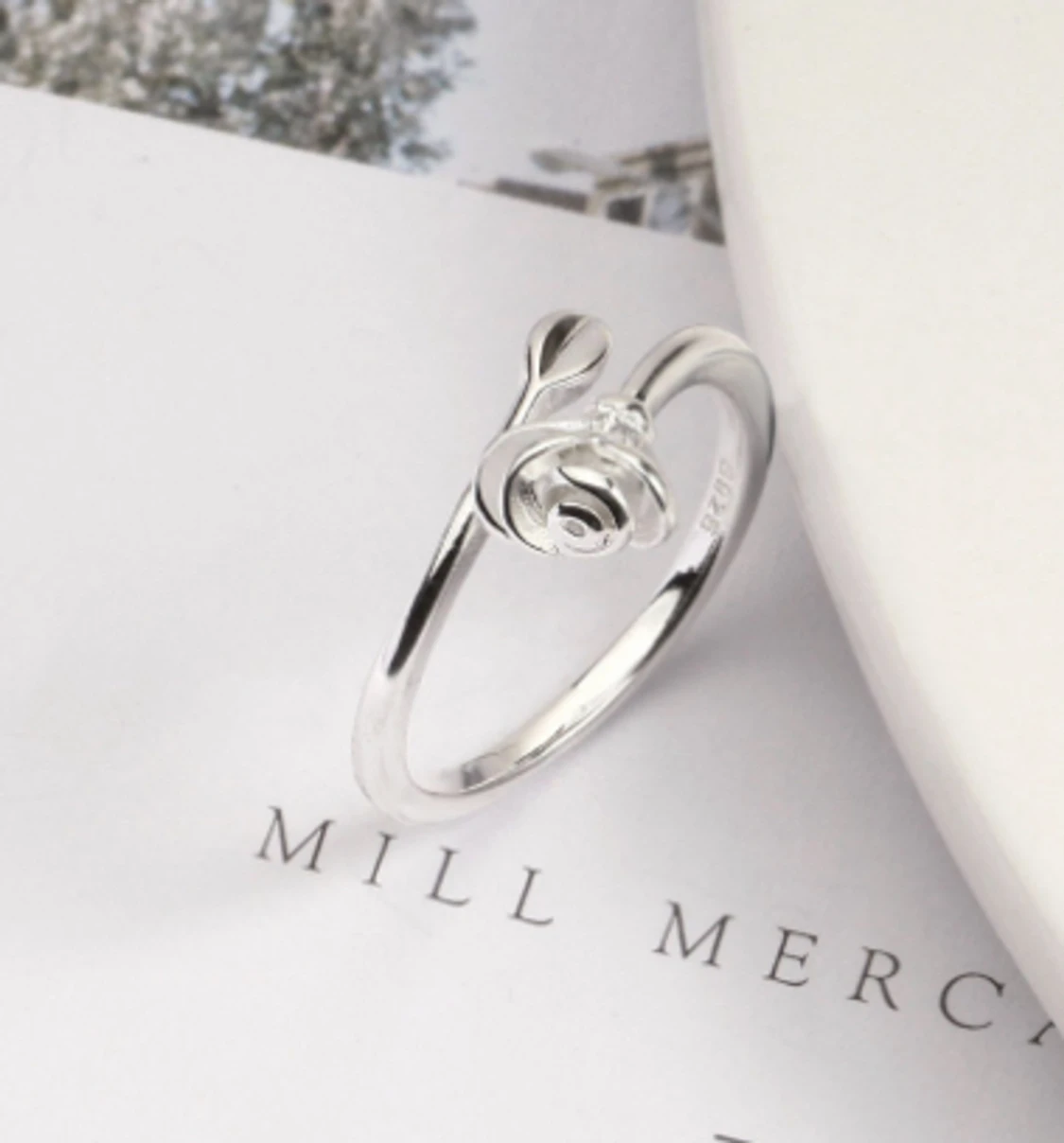 925 Silverpläterade Ringar  - 90