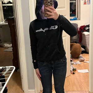 Champion hoodie - Fint skick köpte förra året runt våren. Använt fåtal gånger. Inget hål och trycket är helt. Smal vid armarna och smalare vid midjan. Liten luva. Skriv vid frågor och intresse💗💗
