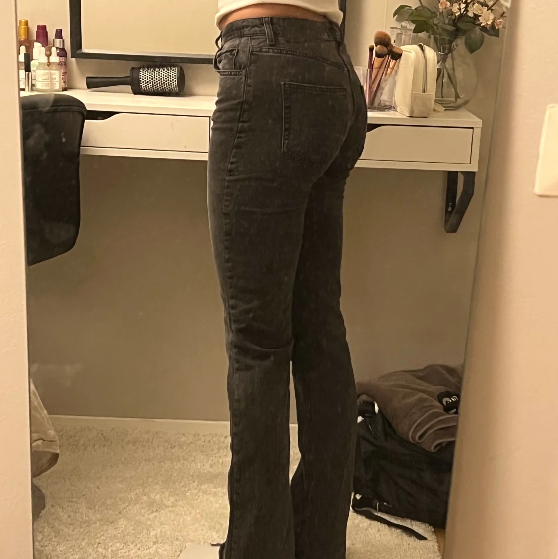 Grå/svarta zarajeans - 90