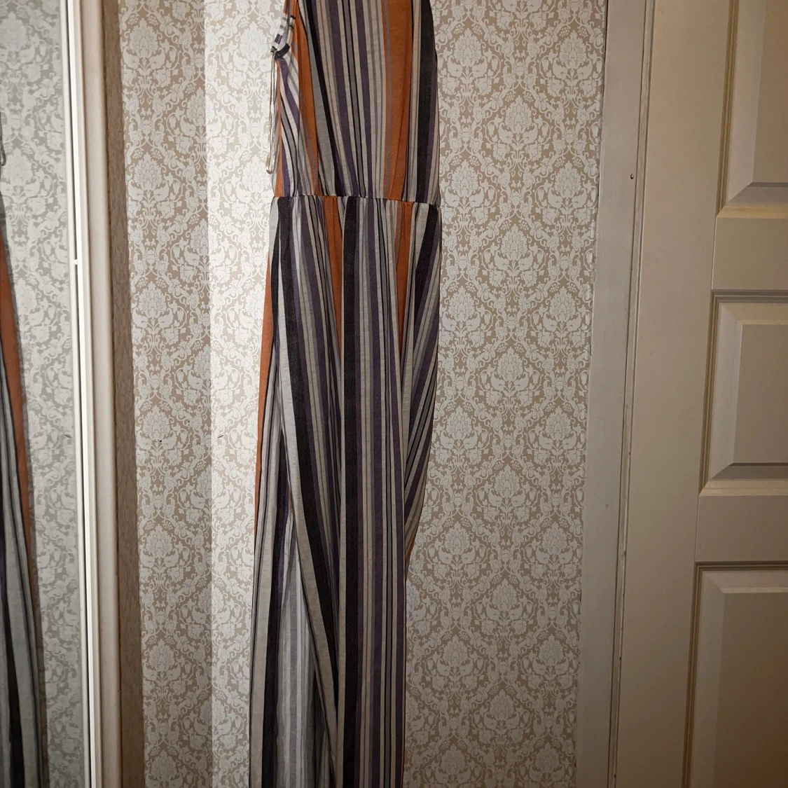 Multicolor lång klänning 