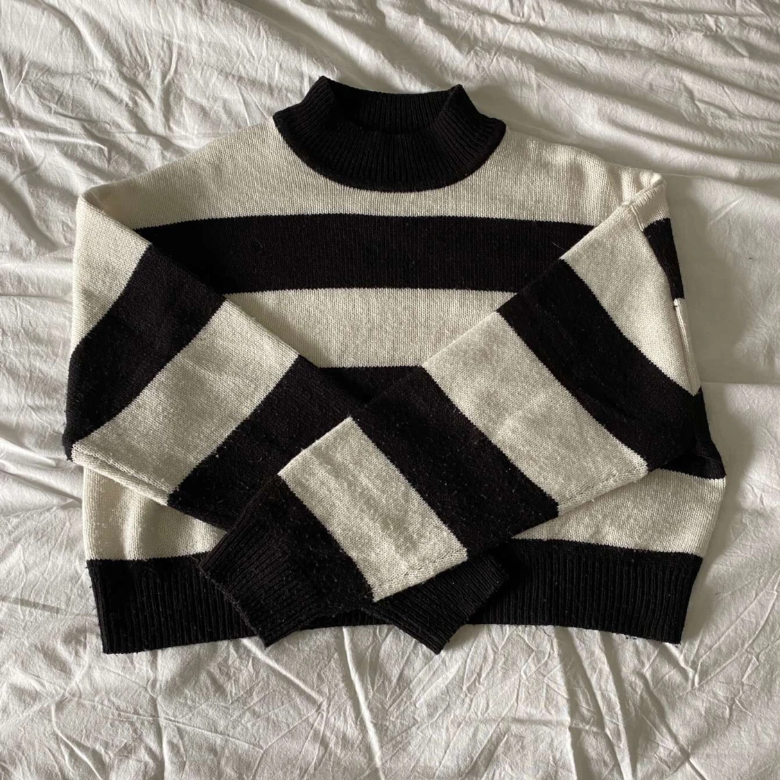 Stickad tröja med tjocka ränder❤️ - 91