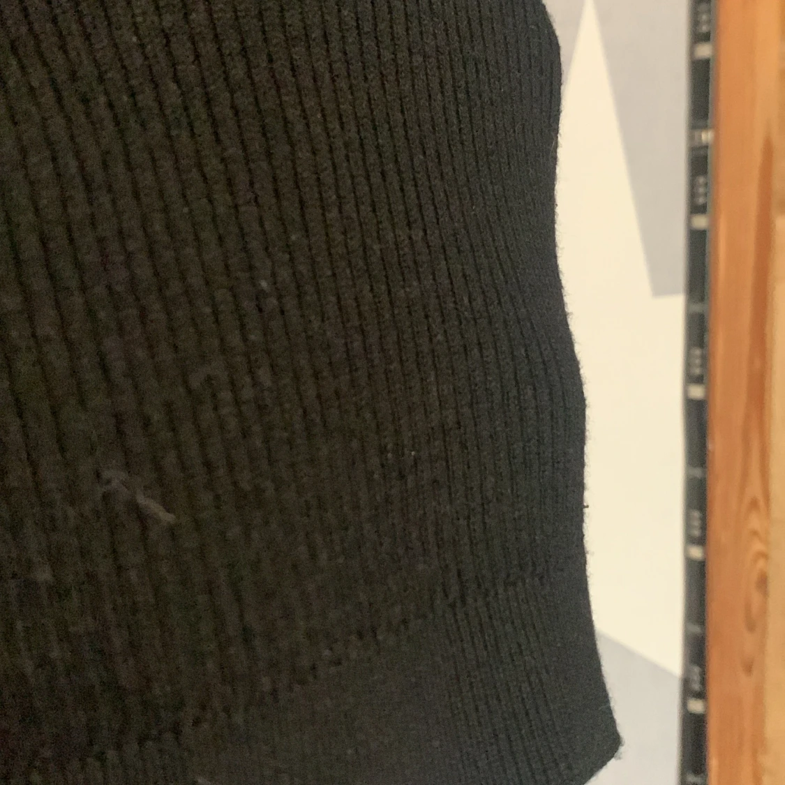 Svart lågärmad polo tröja  - 91