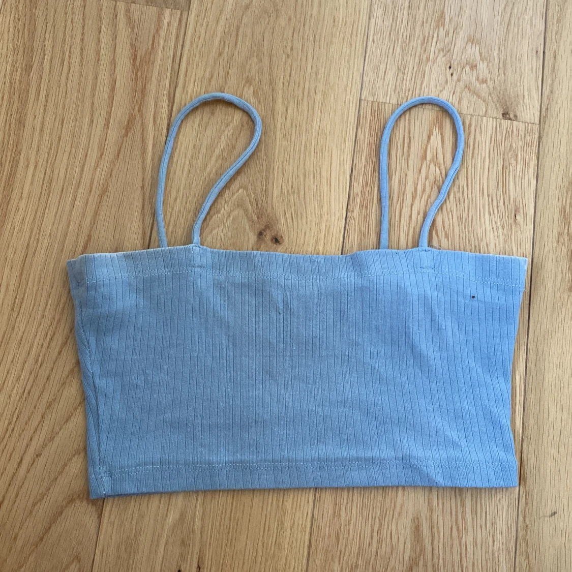 Pastelblå Croptop XS - 90