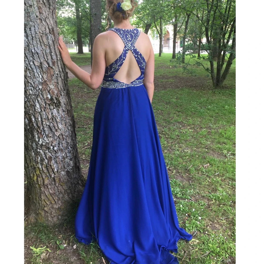 Blå balklänning  - 90