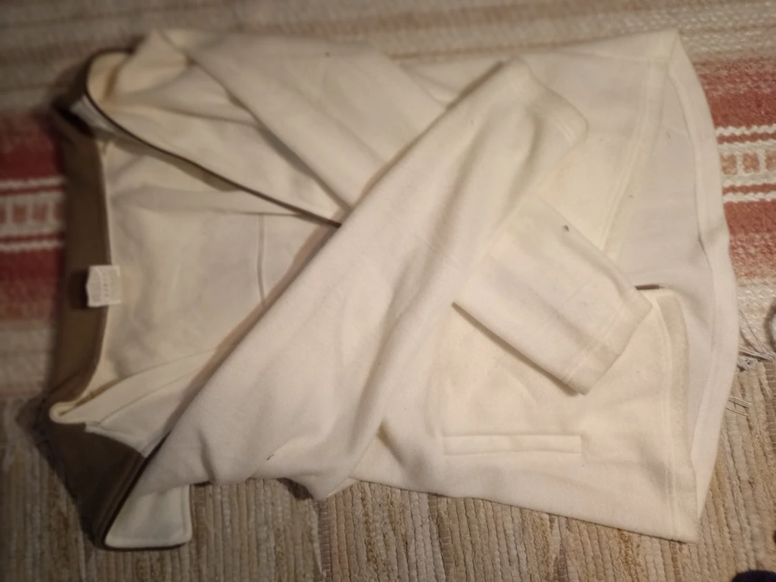 Vit och brun långärmad tröja - 90