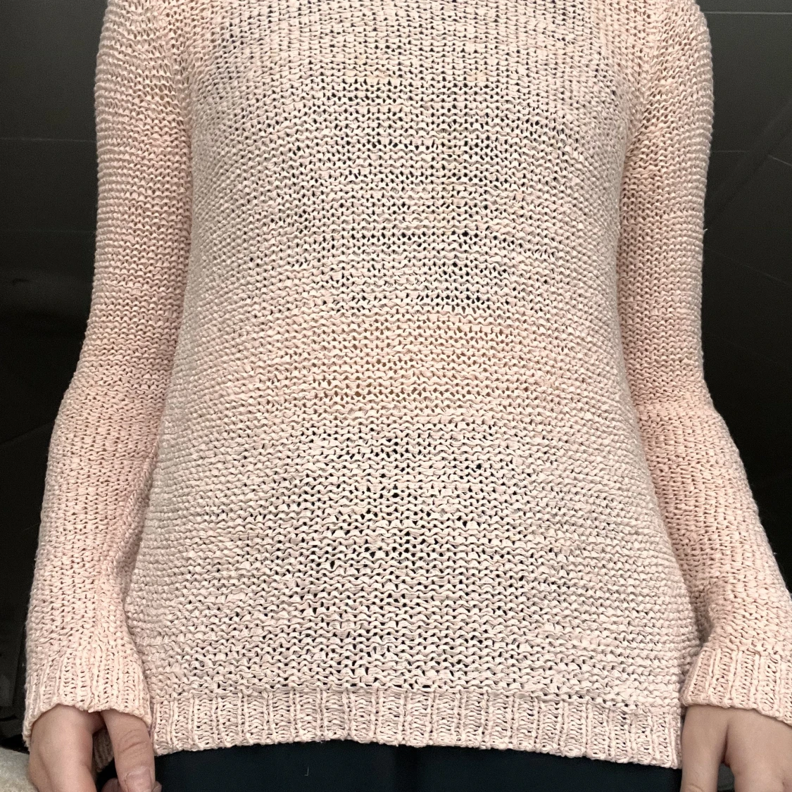 stickad långärmad tröja - 90