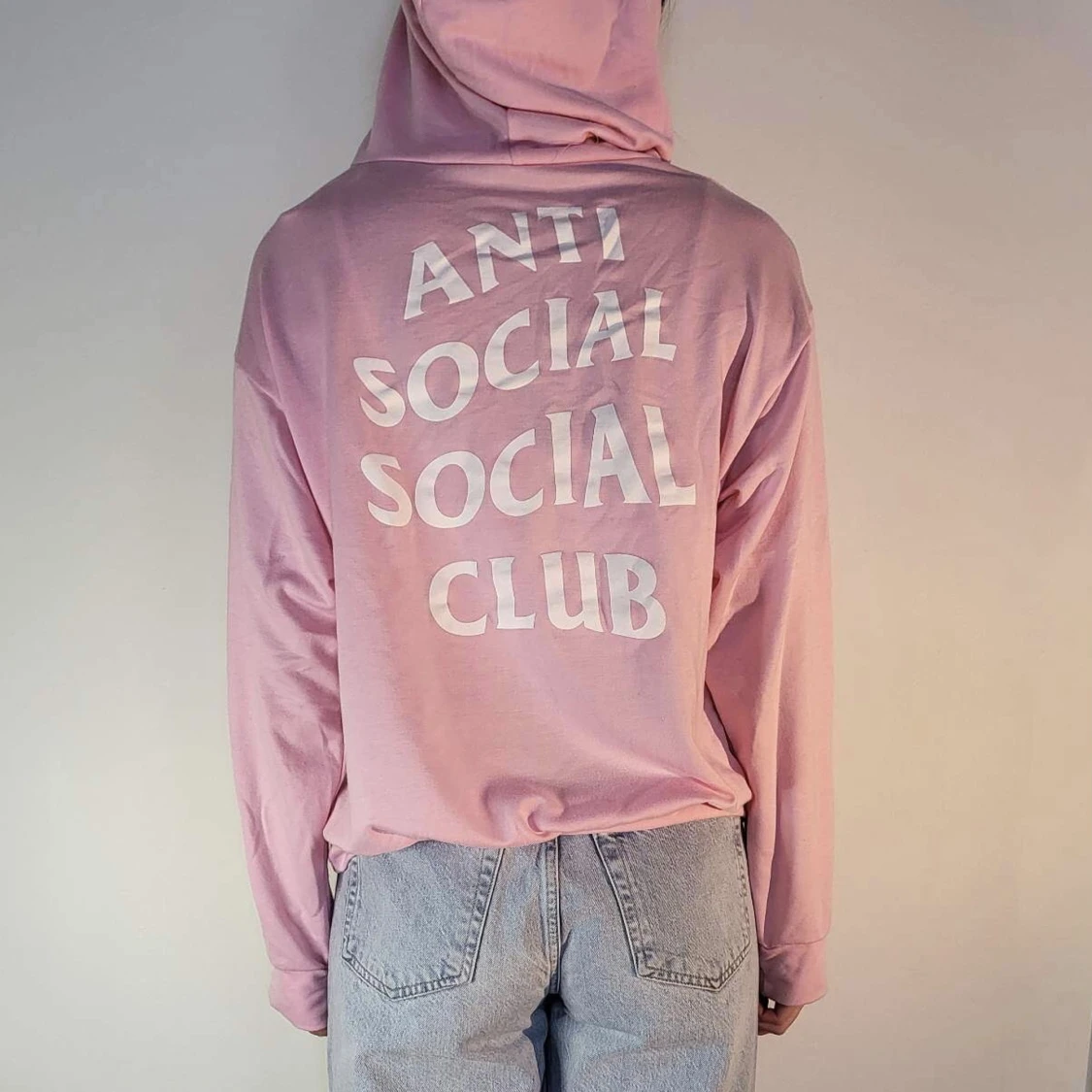 rosa anti social social club fejk hoodie