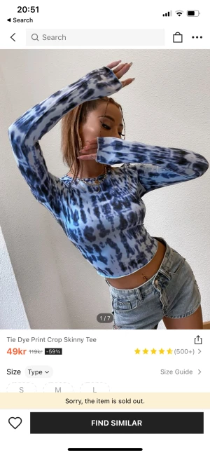 Tröja - Blå tröja knappt använd.