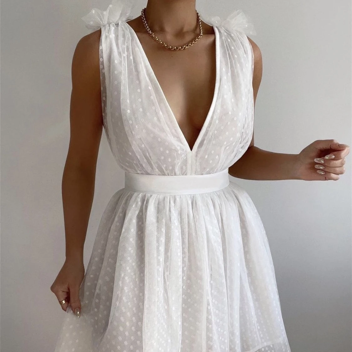 Vit Klänning Showpo