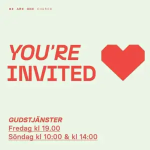 Youre invited ❤️ We Are Onechurch har gudstjänster 19.00 på fredagar och 10.00 & 14.00 på söndagari Skanstull. Det går inte att missa det stora korset som lyser upp hela götgatan❤️ Du kan skriva om du vill följa med❤️🙏🏾