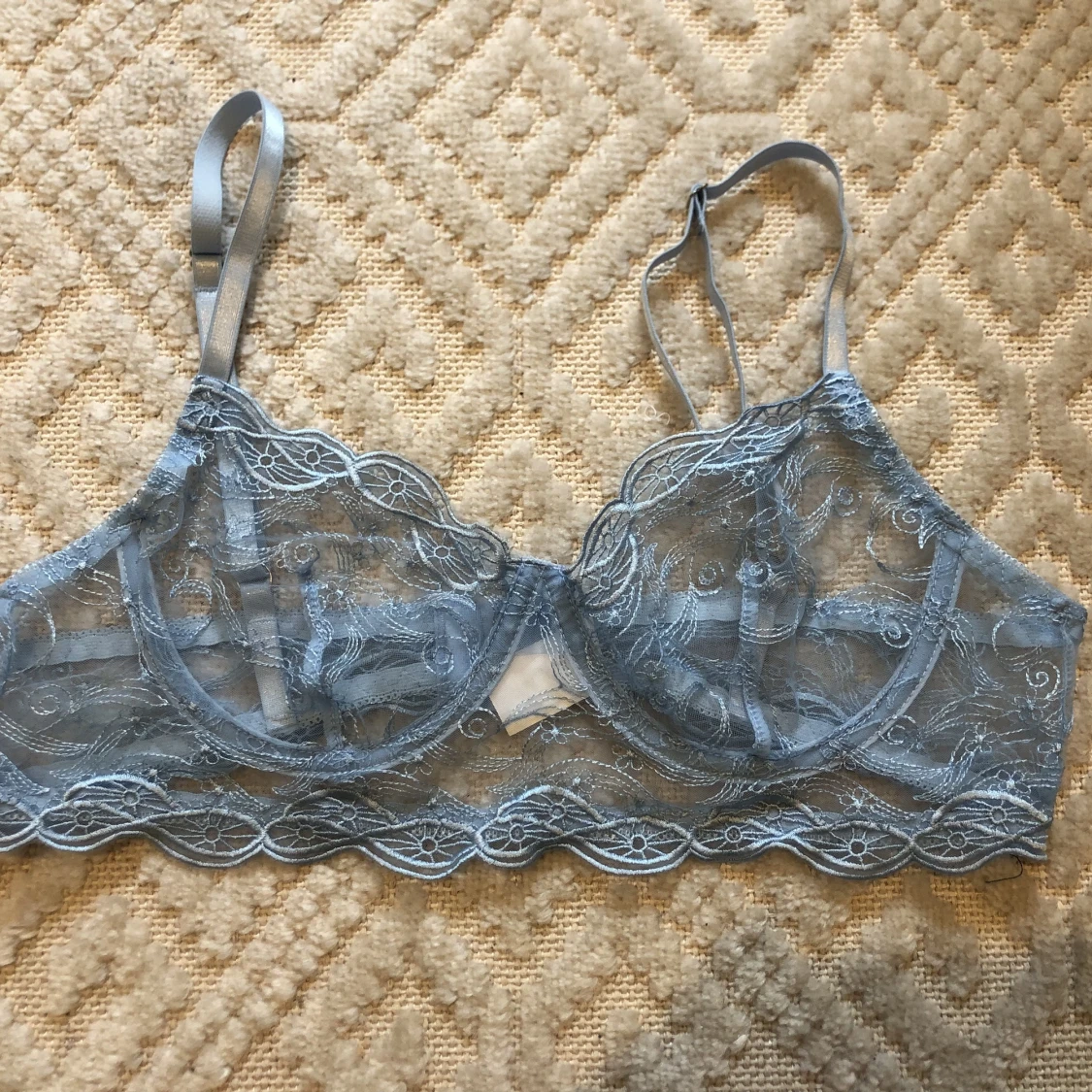 Blå spetsBH