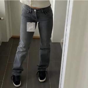 Säljer nu mina as snygga gråa lågmidjade jeans ifrån zara, jätte trendiga och snygga. Jag är 168cm ungefär och de är perfekt långa på mig❤️❤️pris kan diskuteras 