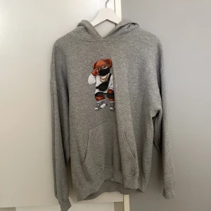 Grå hoodie  - Grå hoodie med björnmotiv. Kommer inte ihåg vart den är köpt någonstans. Men även denna är i fint skick